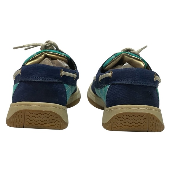 🔥SALE🔥TOMMY HILFIGER WOMENS TW SASSI NAVY  PLAID CASUAL BOAT SHOE SZ 8 M - Picture 5 of 10